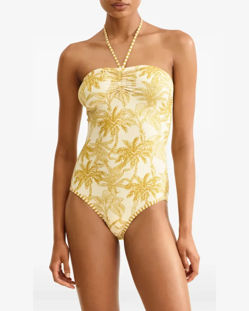 Eres Women's Ailleurs Bustier Floral-Print Swimsuit Ss26 W Gold