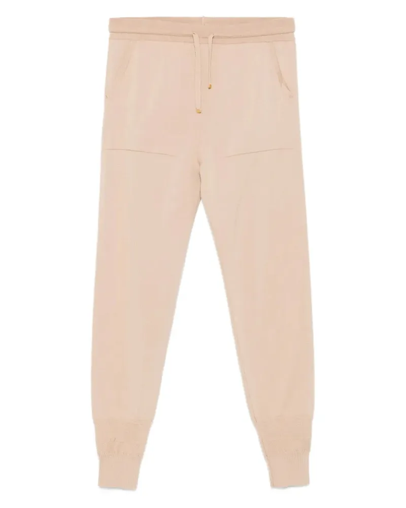 Eleventy Women's Drawstring Cuffed Track Pants Aw25 W Beige