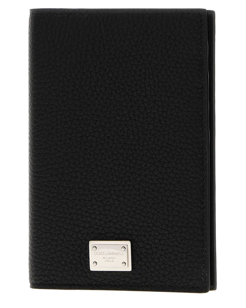 Dolce & Gabbana Vitello Leather Wallet — Black Black