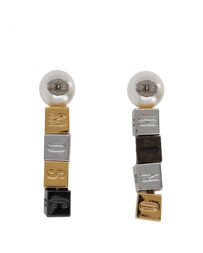 Moschino Pearl-Embellished Earrings — Silver Silver
