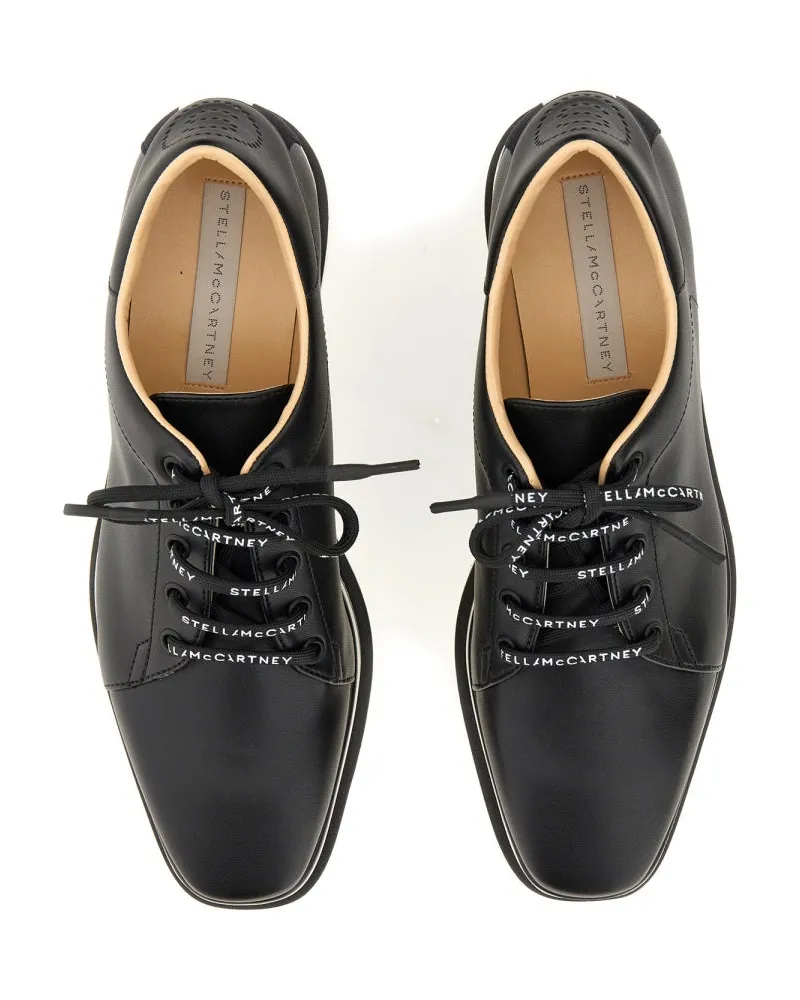 Stella McCartney Elyse Wedge Sneakers — Black 