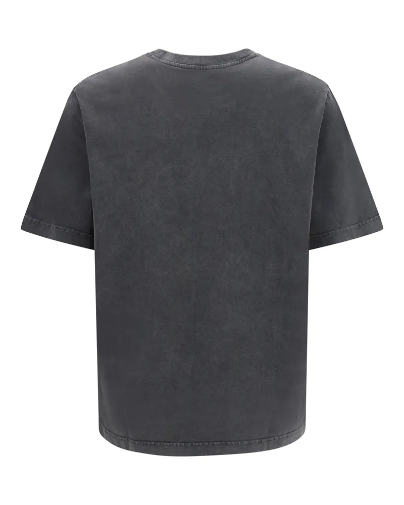 Kitsuné Men's Fox Head Faded T-Shirt Black Cotton T-Shirts And Polos Black