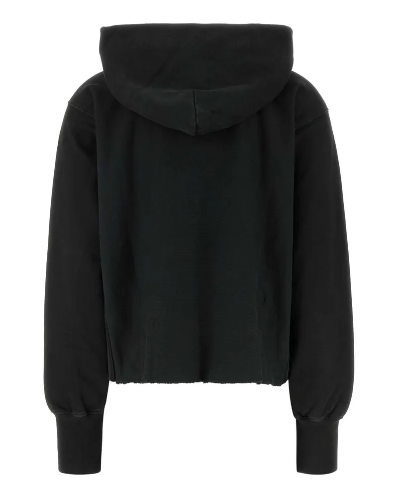 Maison Margiela Women's Slate Cotton Sweatshirt Vintagecarbon Exterior: Felpe Black