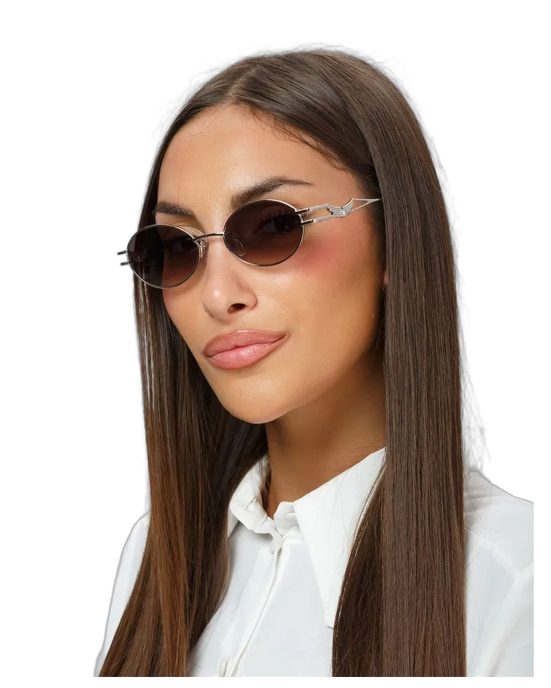 Zadig & Voltaire Women's Sunglasses Polished Palladium Metal Eyewear Gray