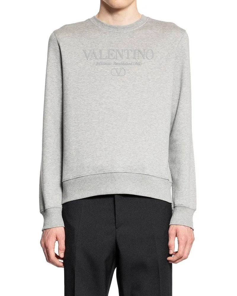 Valentino Garavani Men's Gray Cotton Sweatshirt Clothing Gray