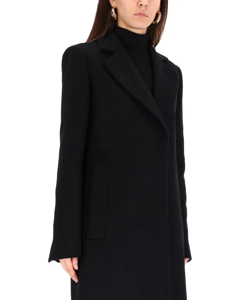 SPORTMAX Virgin Wool Coat — Black Black