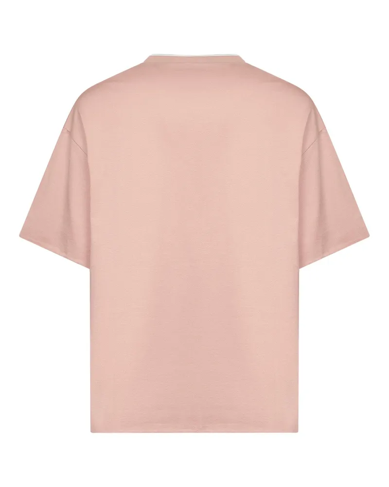 Jil Sander Men's Two-Tone Compact Jersey Reversible T-Shirt Pink Cotton T-Shirts And Polos Pink