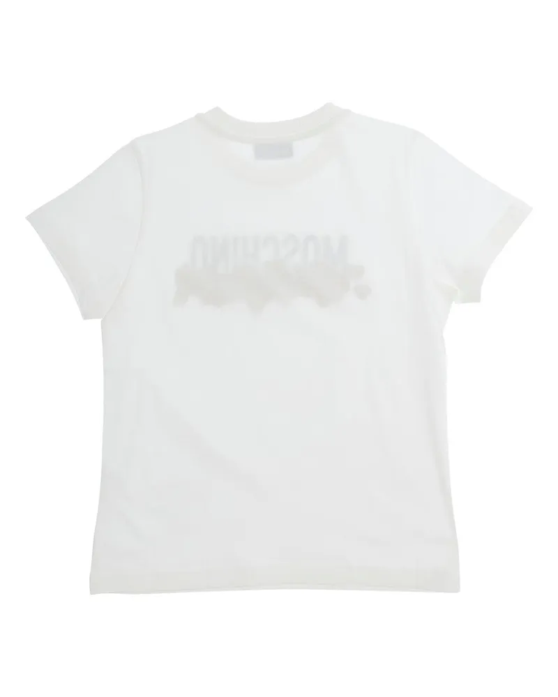 Moschino Logo-Print Cotton T-Shirt — White White