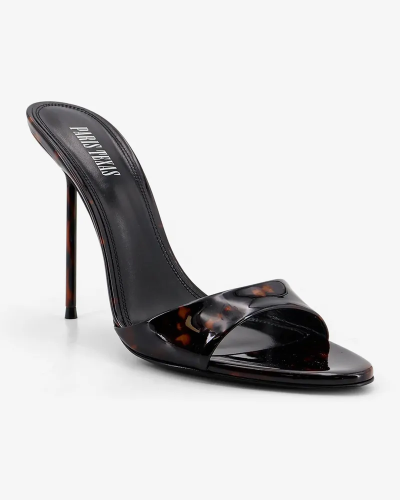 Paris Texas Women's Patent Leather Sandals Lidia Brown Brown