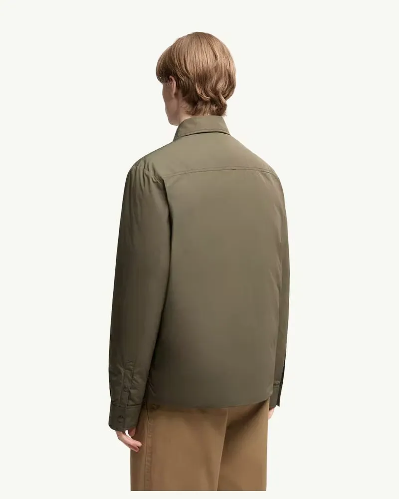 Moncler Nylon Overshirt Jacket — Olive Olive