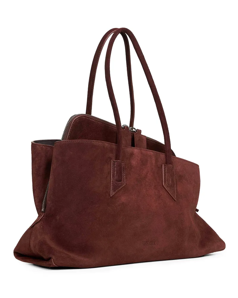 ATTICO Women's Top Handle Bag La Passeggiata Medium Light Chocolate Brown Calf Leather (bos Taurus) Handbags Hand Brown