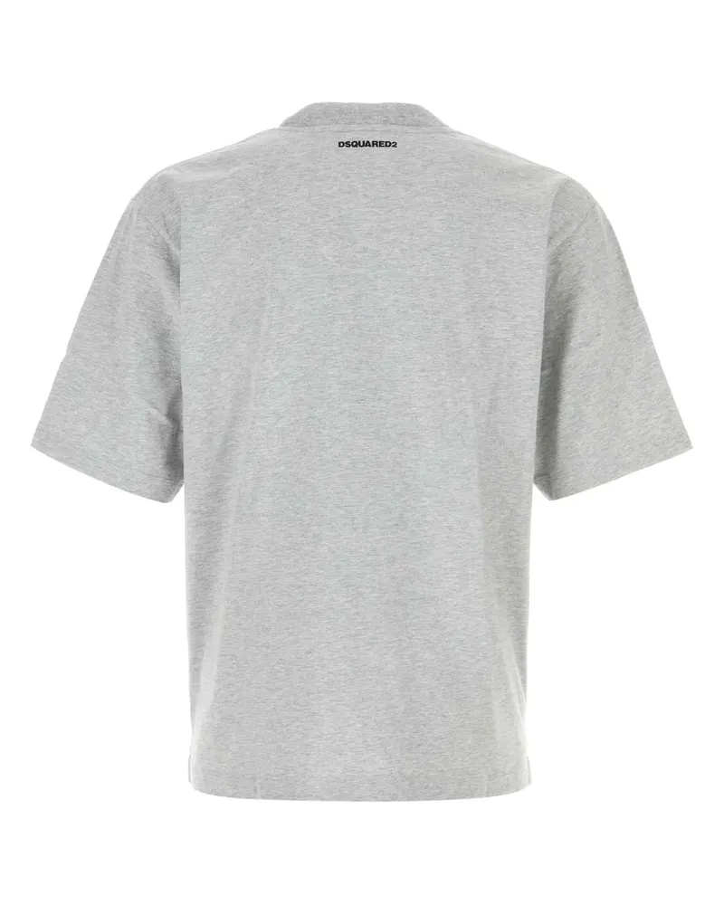 Dsquared2 Men's Melange Grey Cotton Oversize T-Shirt Greymelange Exterior Gray