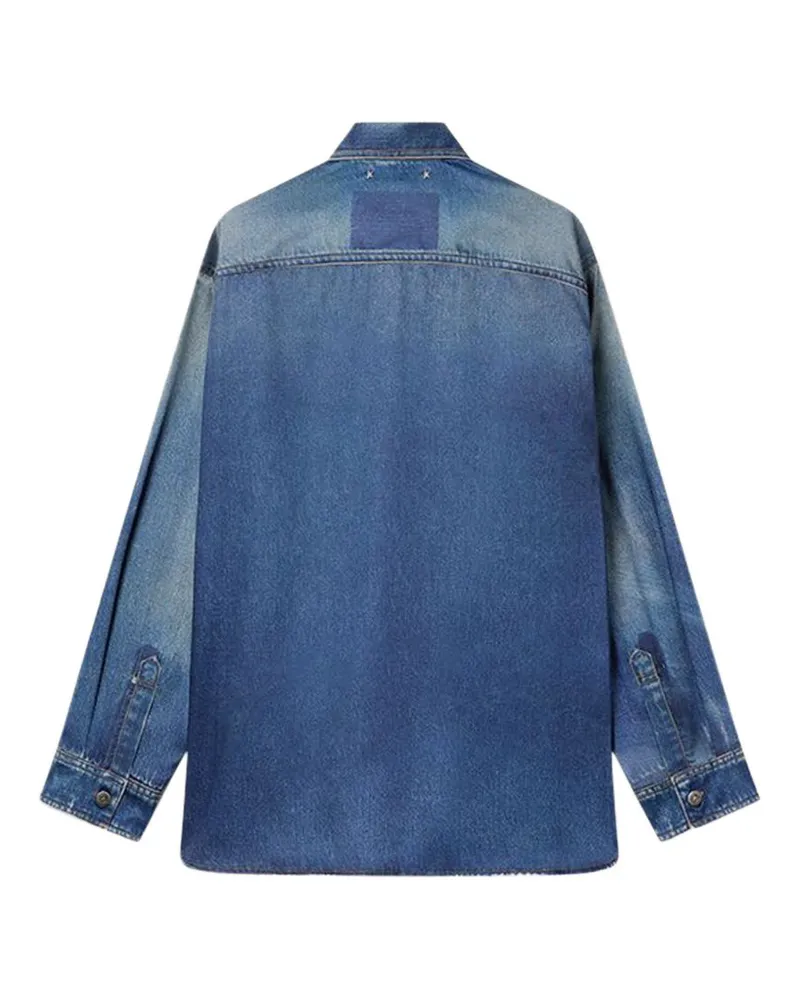 Golden Goose Faded Denim Shirt — Blue Blue