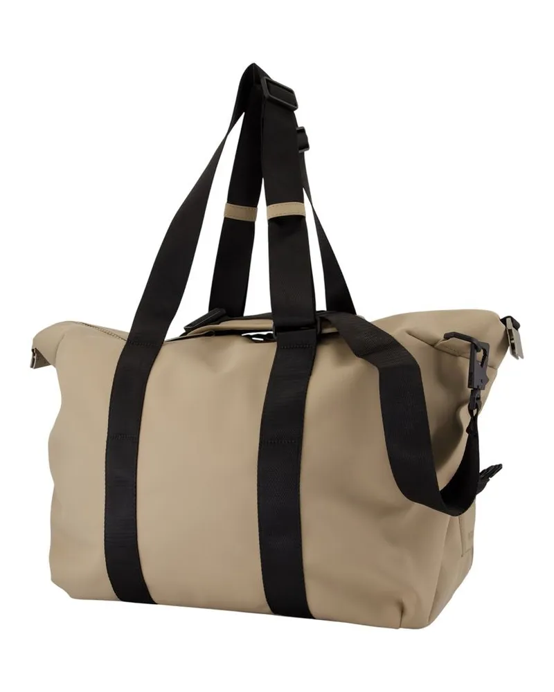 RAINS Unisex Valera Weekend Bag Small W3 Travel -  Synthetic Beige Travel-Bags Beige