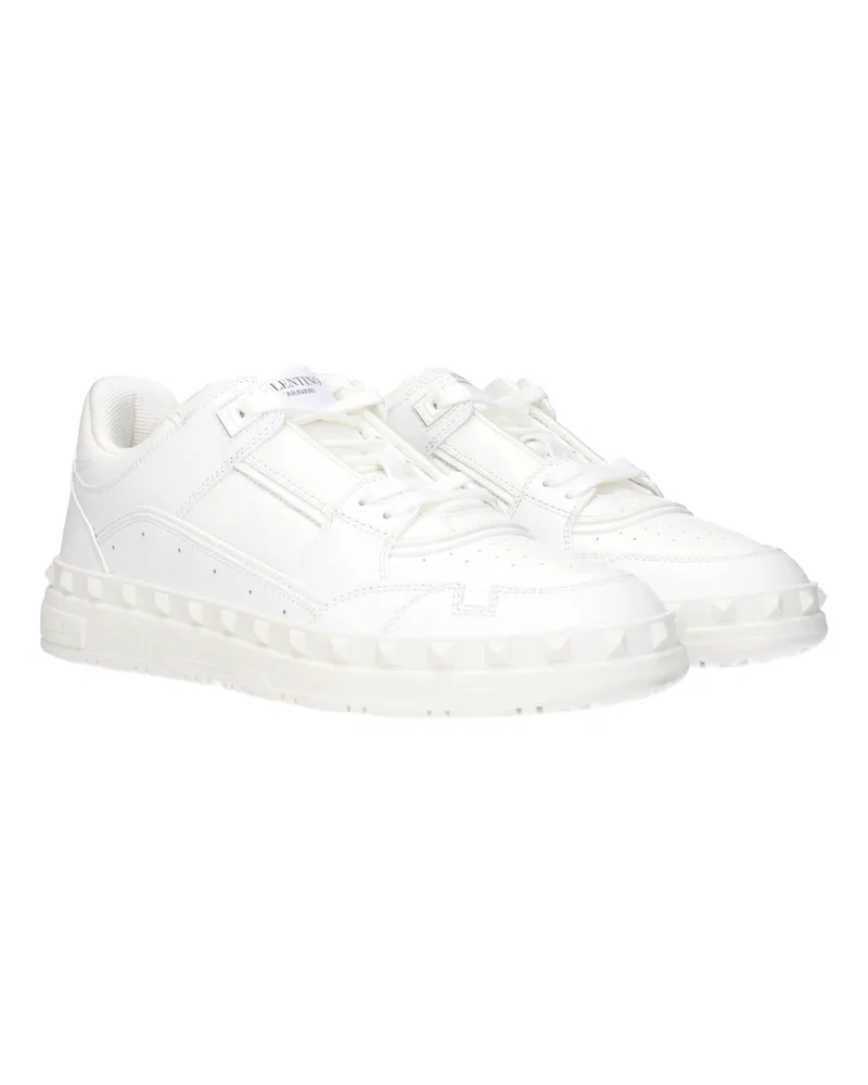 Valentino Garavani Men's White Leather Sneakers White