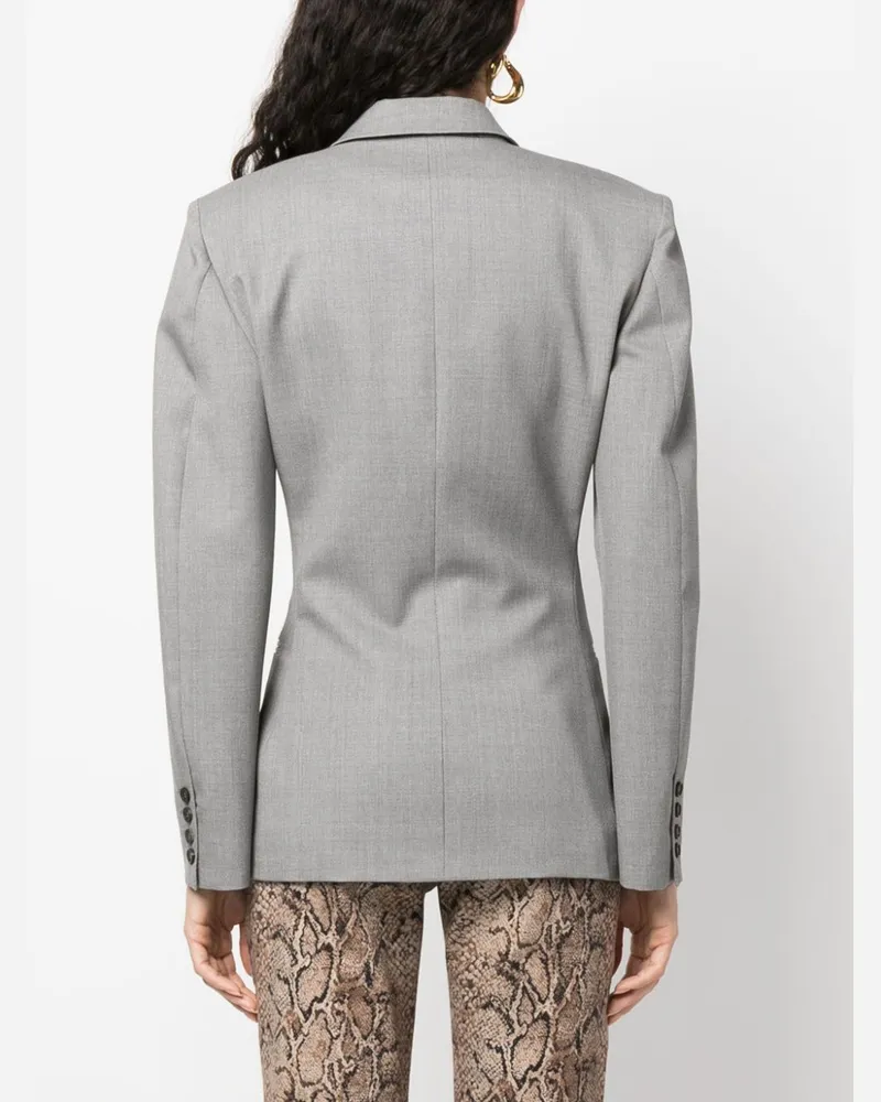 ARMARIUM Double-Breasted Virgin Wool Blazer — Grey Grey