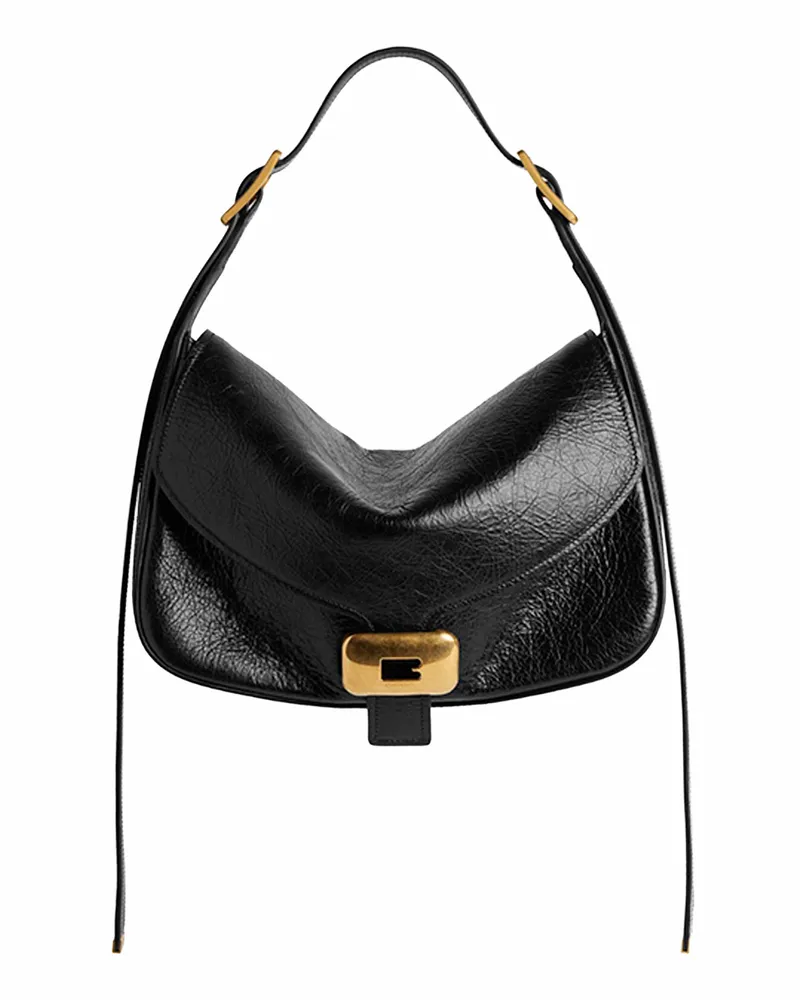 Balenciaga Women's Shoulder Bag Clicca Black Goat Skin Black