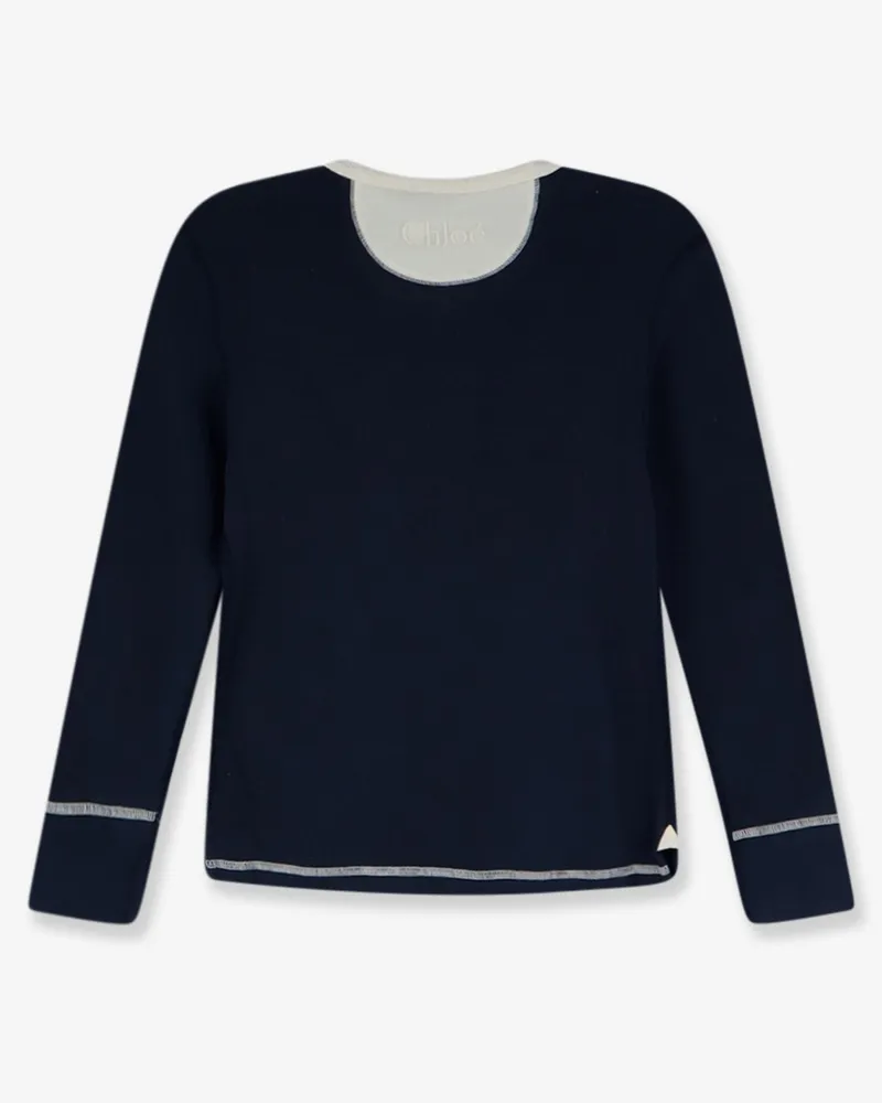 Chloé Women's Sweater, Cotton, Blue Navy