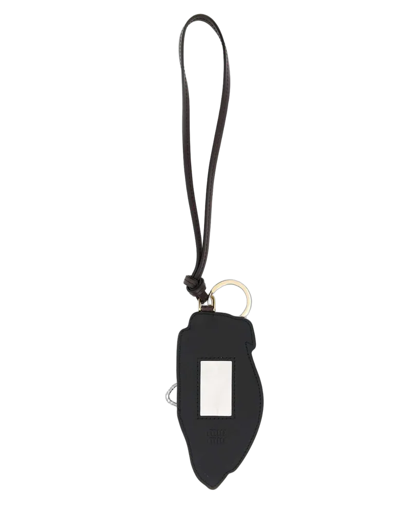 Miu Miu Cognacbianco Portachiavi Keychains Brown
