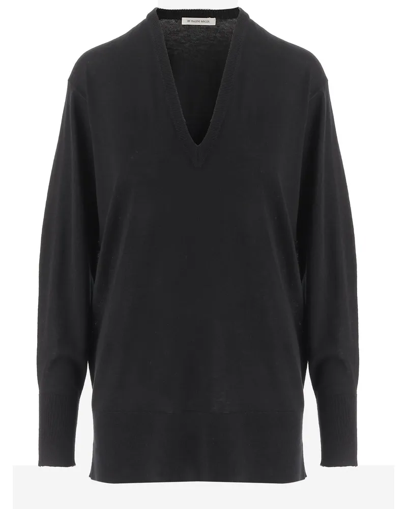 By Malene Birger Women's Knit Sweater Derya Black Lyocell Black