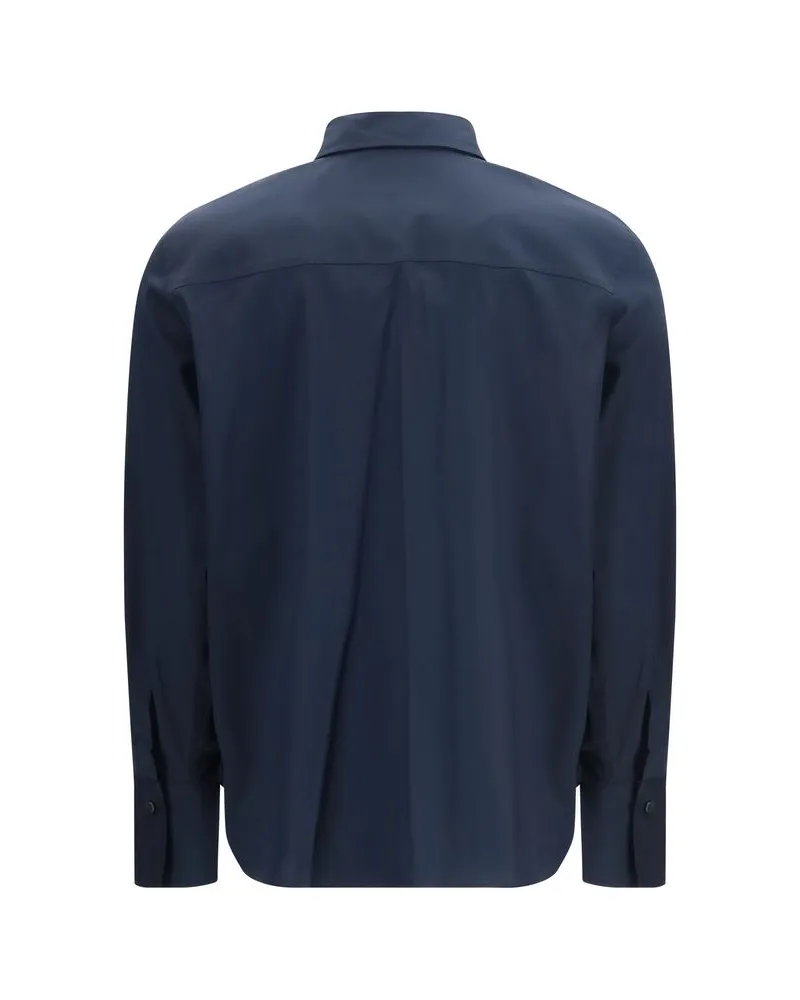 Brunello Cucinelli Women's Blue Cotton Dress Shirt Blue