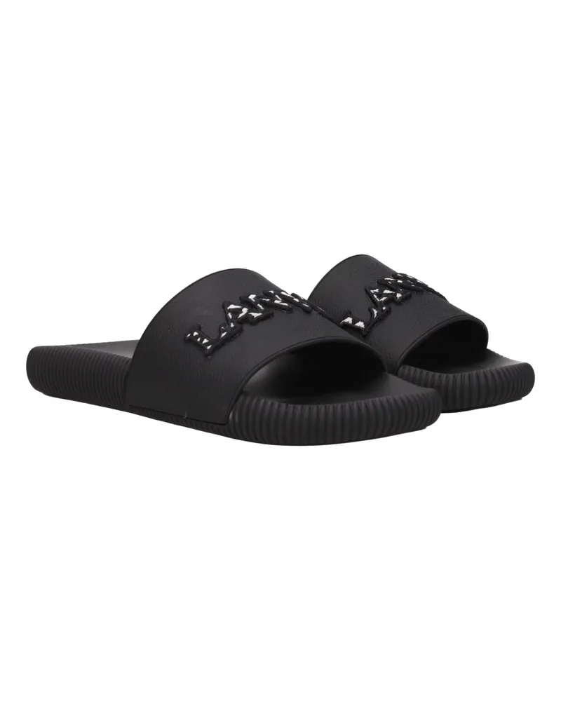 Lanvin Women's Black Cotton Slippers Black