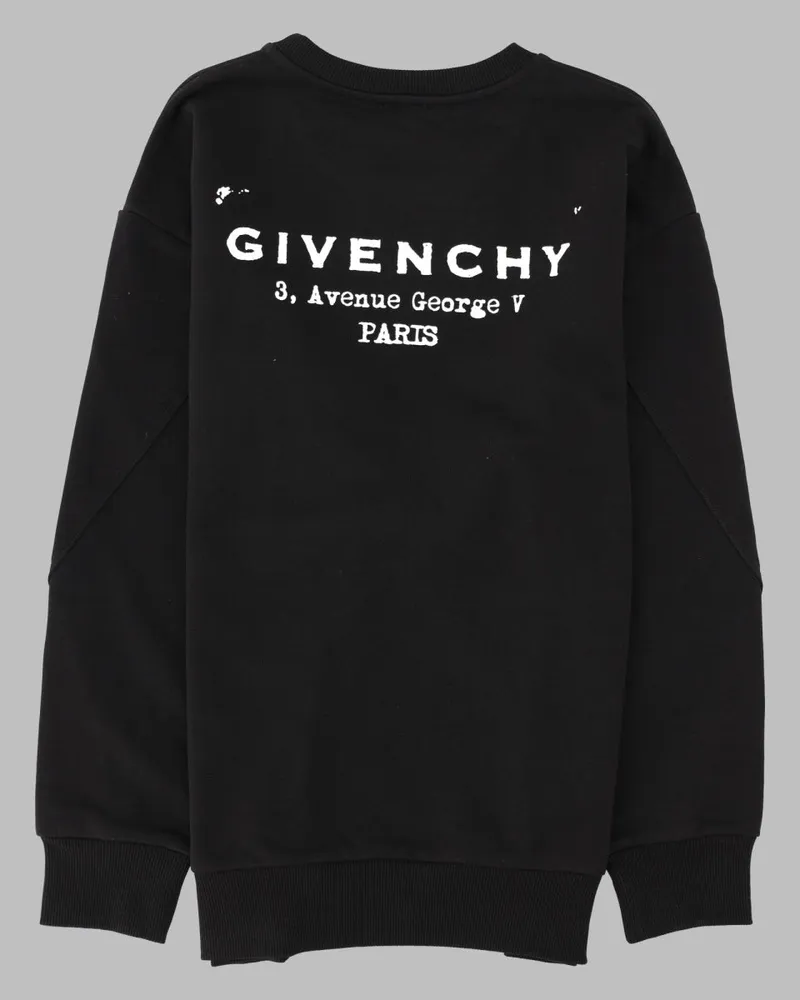 Givenchy Logo Cotton Sweatshirt — Black Black