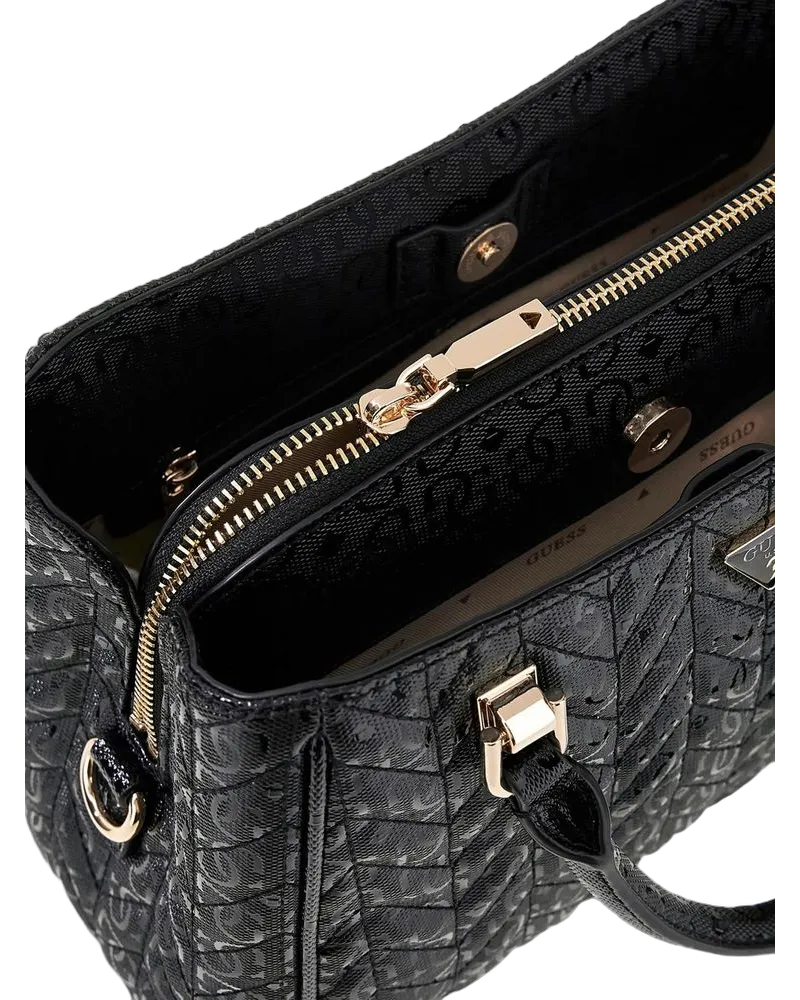 Guess Women's Satchel Black Polyurethane Satchel-bags Black