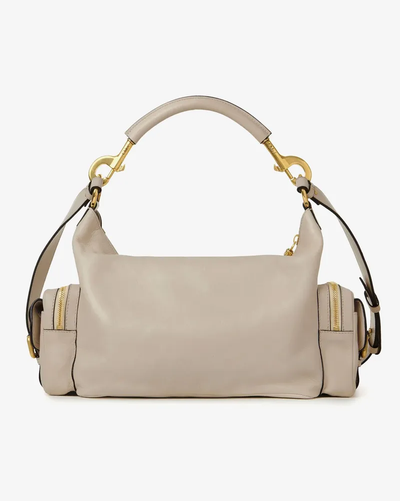 Chloé Women's Shoulder Bag Double Carry Leather Beige Beige
