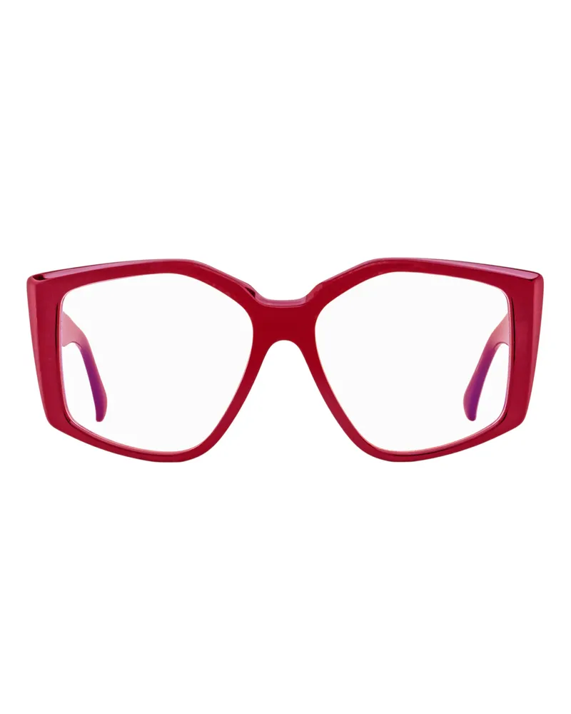 Max Mara Women's Butterfly Blue Block Eyeglasses Mm5162-B 066 Carmine Red 53mm Plastic (acetate) Sunglasses Red