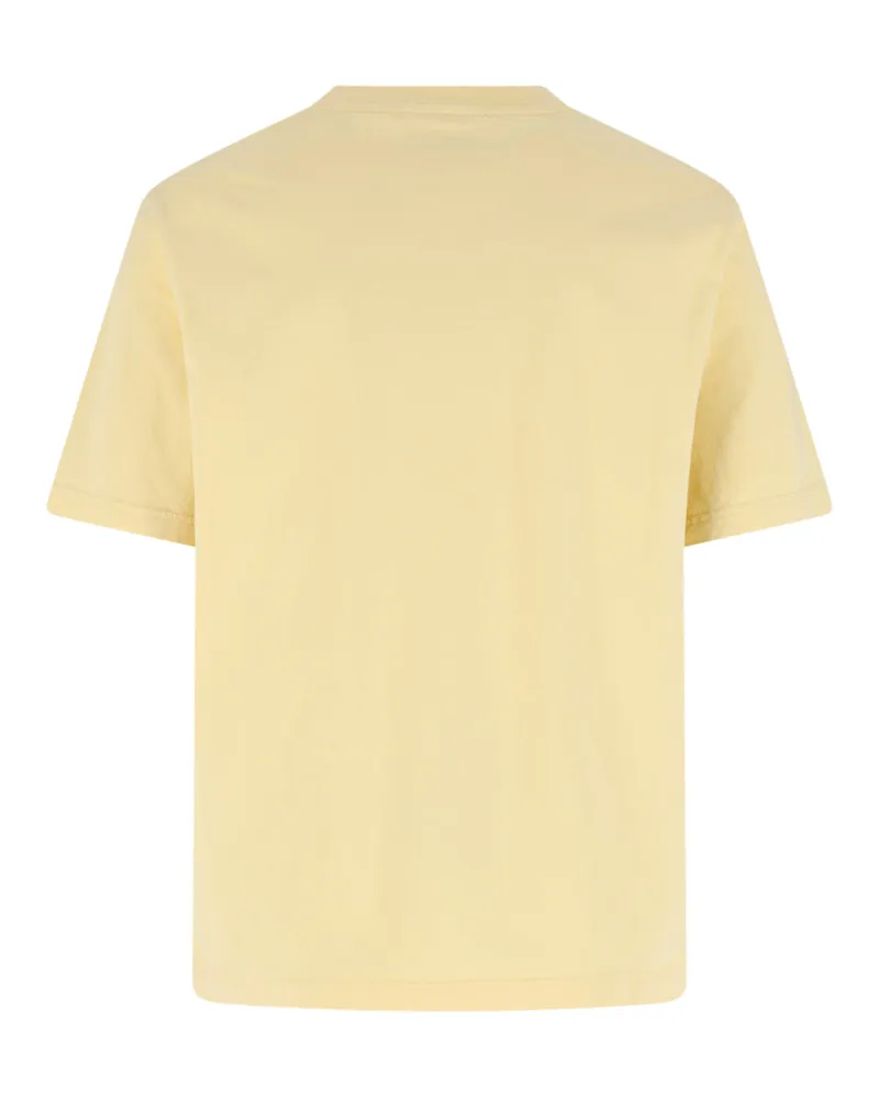 Kitsuné Men's T-Shirts And Polos Yellow Cotton Yellow