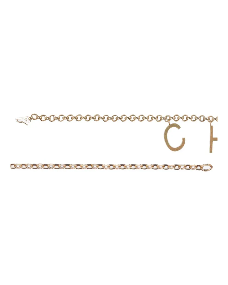 Chloé Lettered Chain Belt — Gold Gold