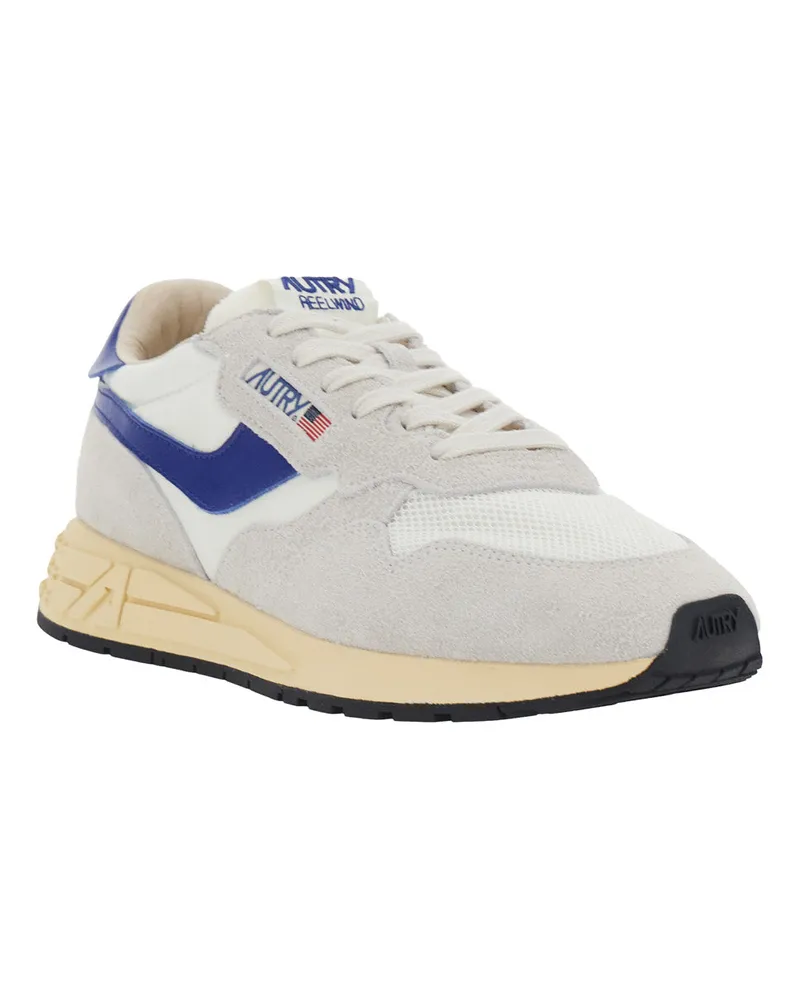 AUTRY Men's Sneakers Reelwind Grey Leather Nylon Trainers Gray