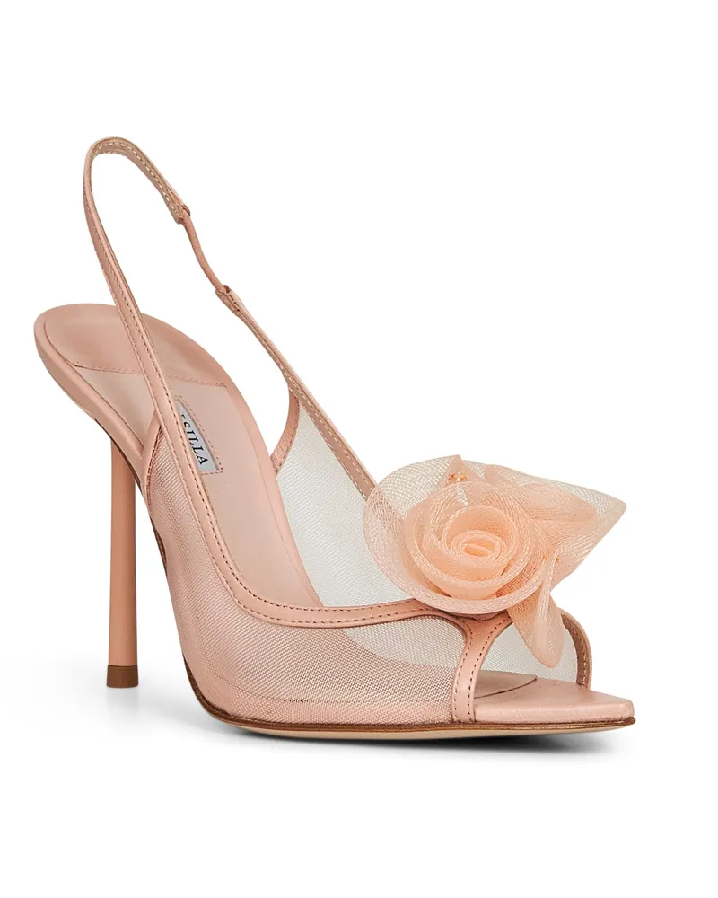 Le Silla Women's Slingback Pumps Rose 100 Pink Mesh Polyamide Sandal Pink