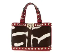 Women's Printed Calf Hair Rockstud Handbag Biancotestadimororossov Clutch