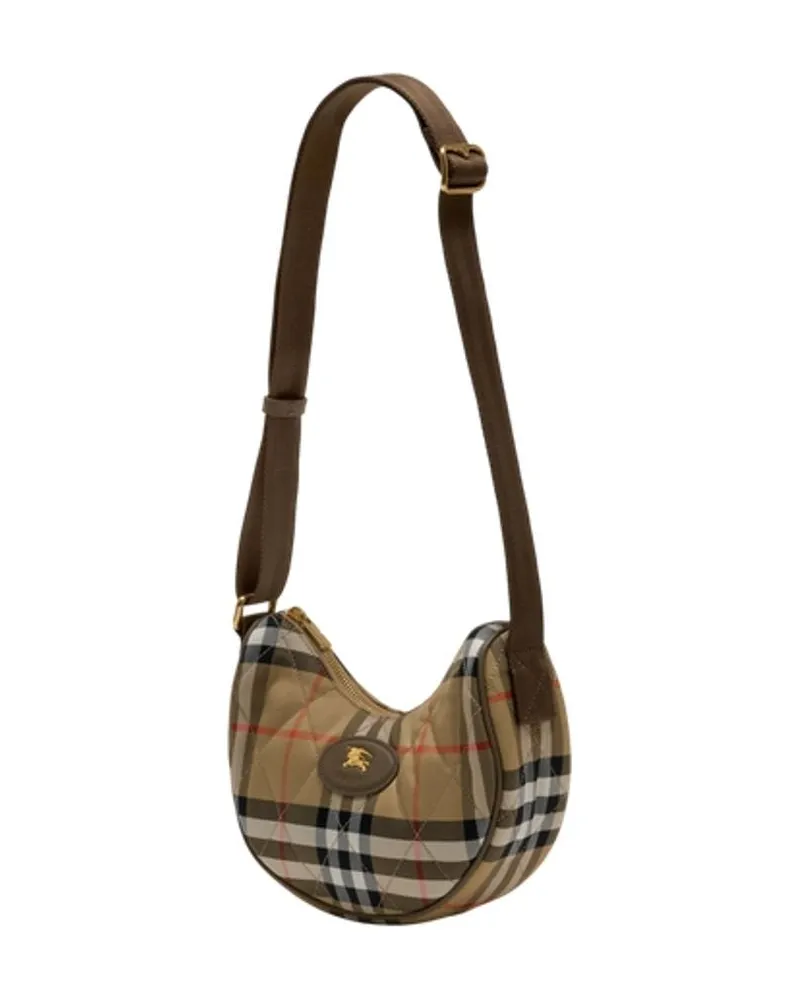 Burberry Women's Ll Horseshoe Crossbody -  Synthetic Beige Bags Crossbodies Beige