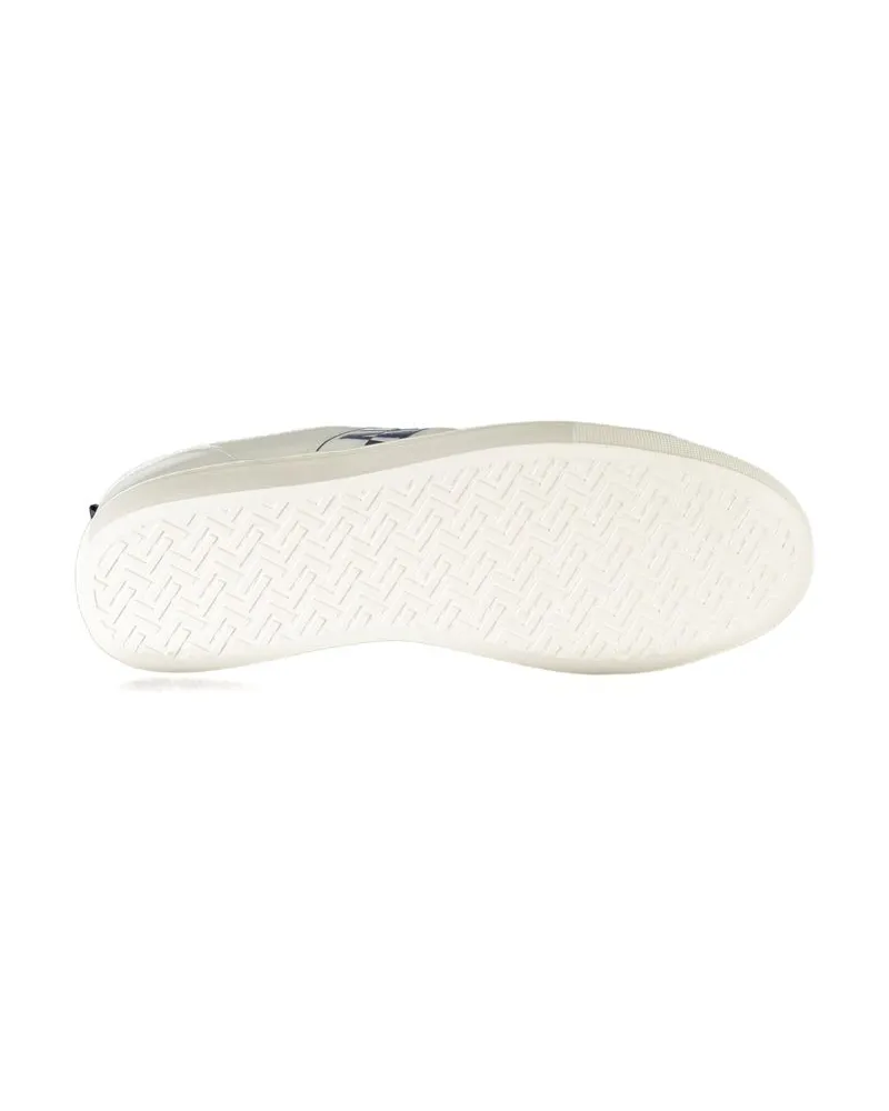 Napapijri Logo-Striped Leather Sneaker — White White