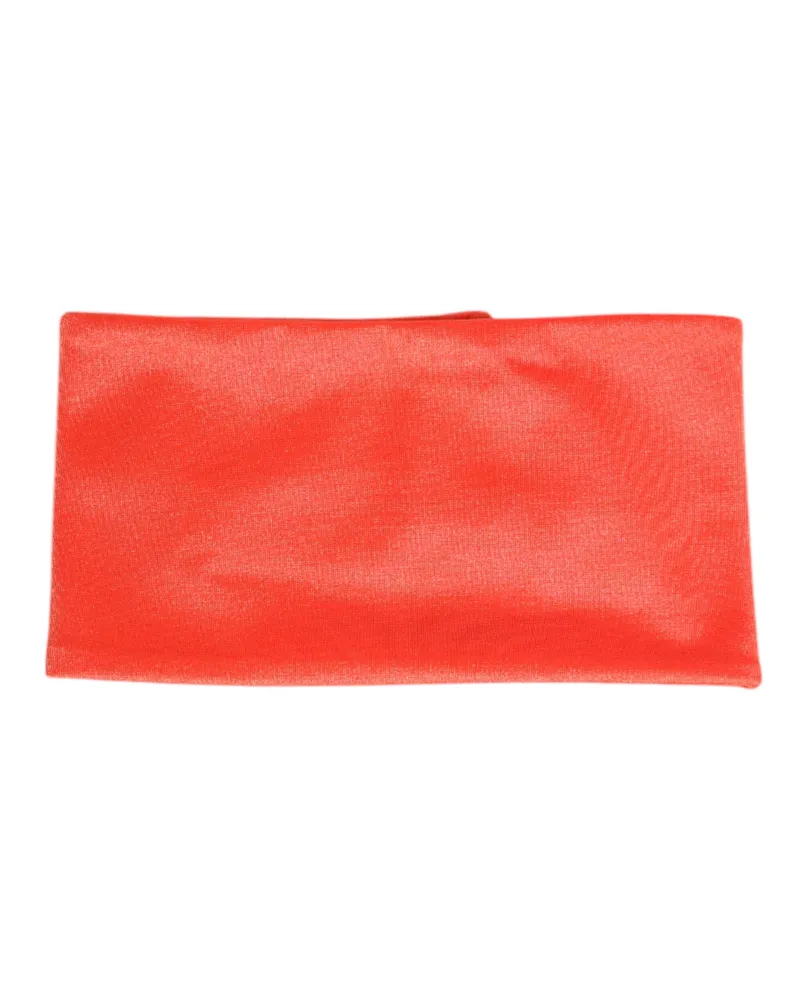 Dolce & Gabbana Orange Nylon Stretch Women Neck Warmer Scarf Elastane Orange