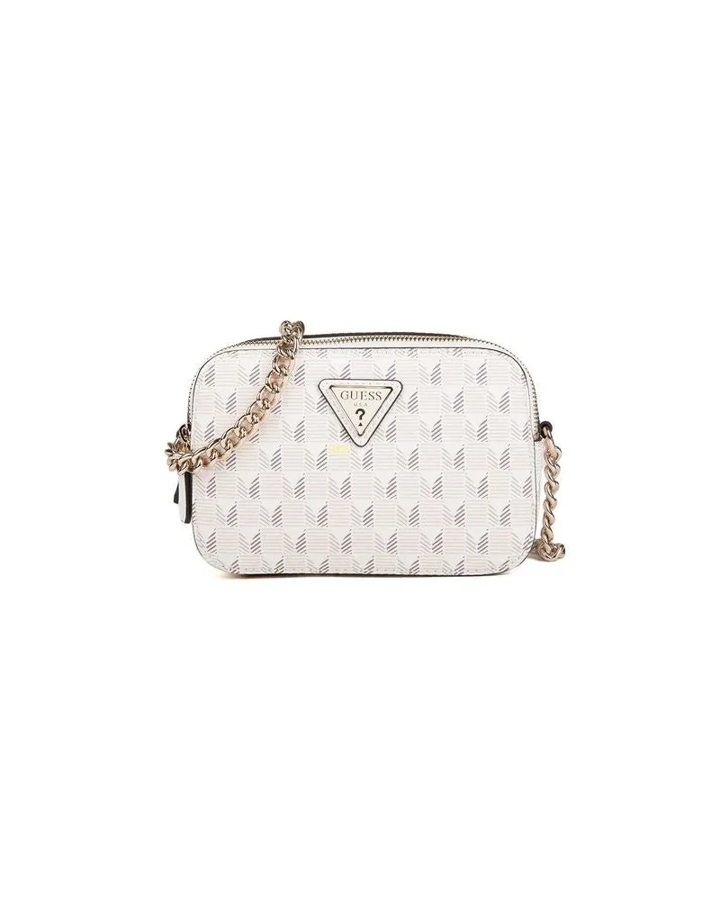 Guess Women's Crossbody Bag Stone Logo Polyurethane - Crossbody-Bags Beige