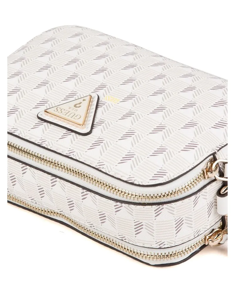 Guess Women's Crossbody Bag Stone Logo Polyurethane - Crossbody-Bags Beige