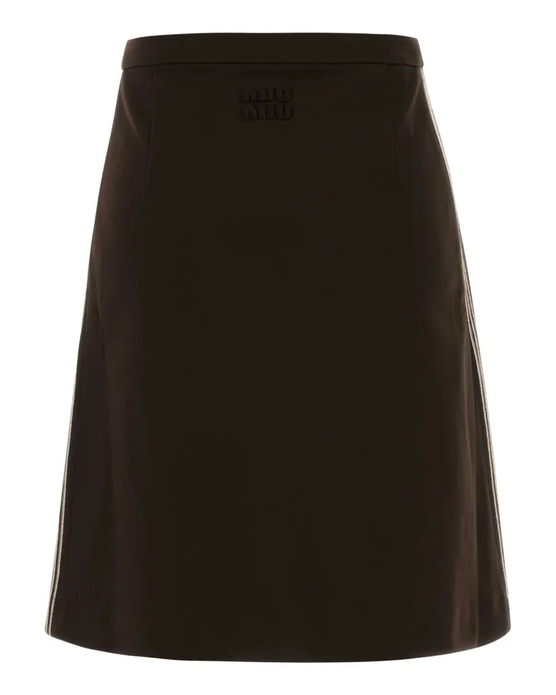 Miu Miu Mg2566sooo18fq F0324 Cacao Eapavi Gonne Skirt Brown