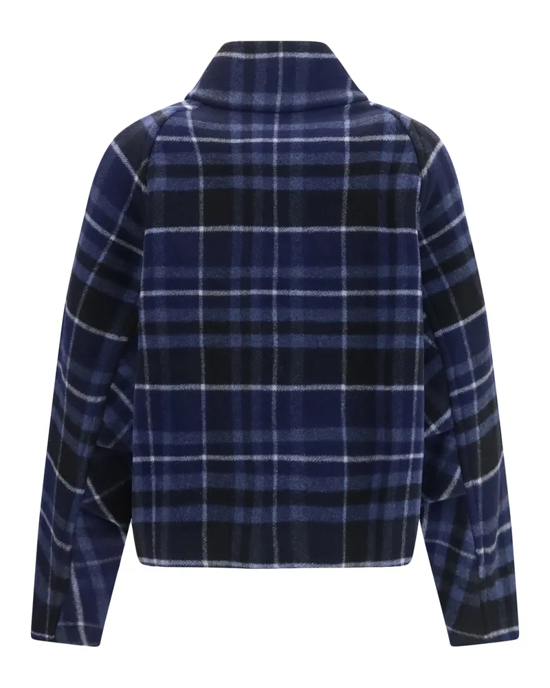 Pinko Women's Campanula Check Double-Cloth Caban Mult.nero-Blu Merino Wool Ovis Aries; Nylon Jacket Mult.nero/blu Navy