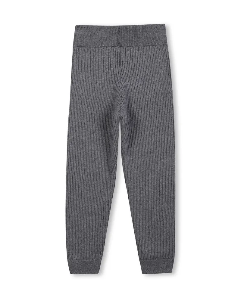 Chloé Tricot Cotton-Wool Blend Trousers — Gray Gray