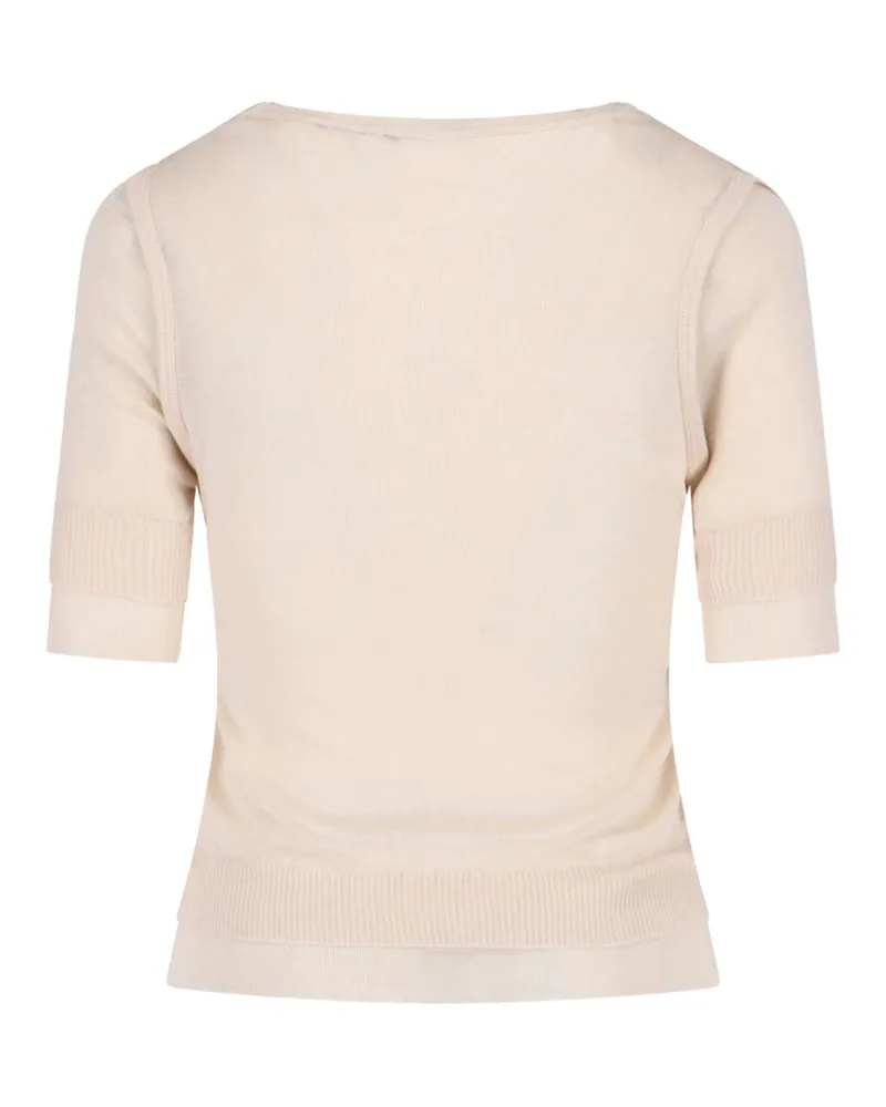 Christophe Lemaire Women's T-Shirts And Polos Cream Viscose Cream