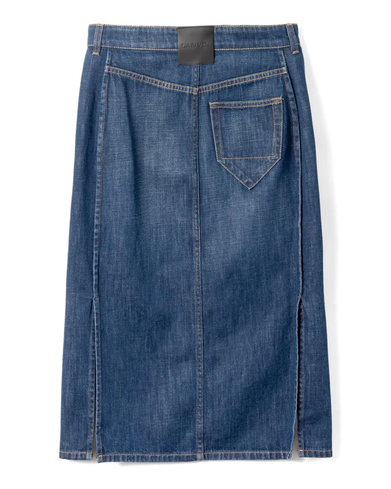 Lanvin Denim Pencil Skirt — Blue Blue