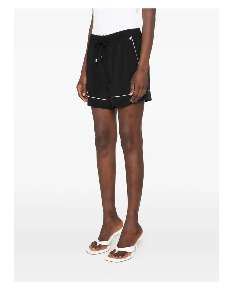 SPORTMAX Tailored Viscose Shorts — Black Black