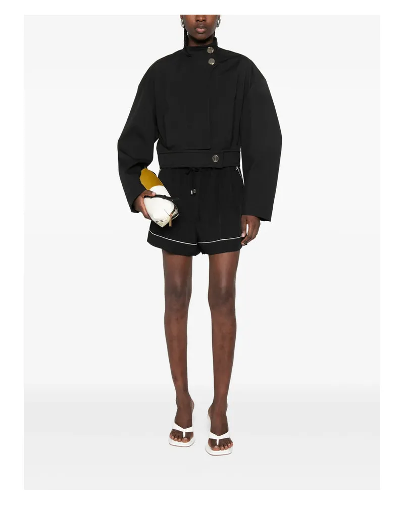 SPORTMAX Tailored Viscose Shorts — Black Black