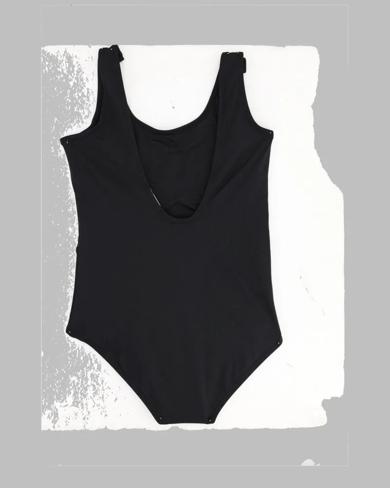 DKNY High-Elastane Polyamide One-Piece Swimsuit — Black Black