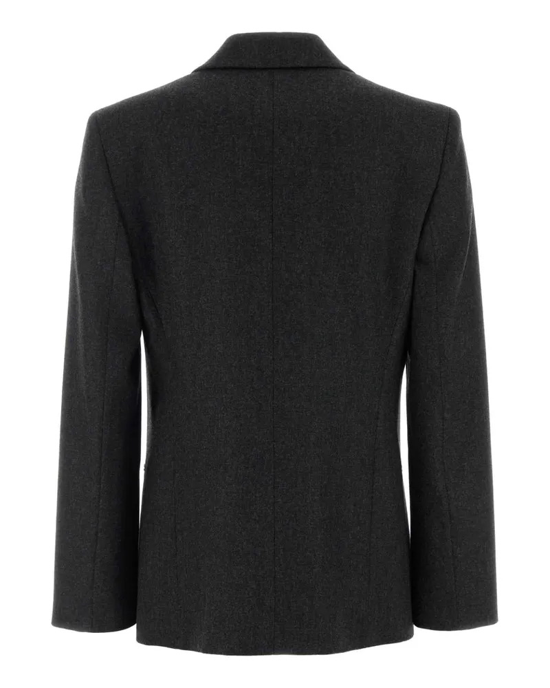 Giorgio Armani Virgin Wool Stretch Blend Blazer — Gray Gray
