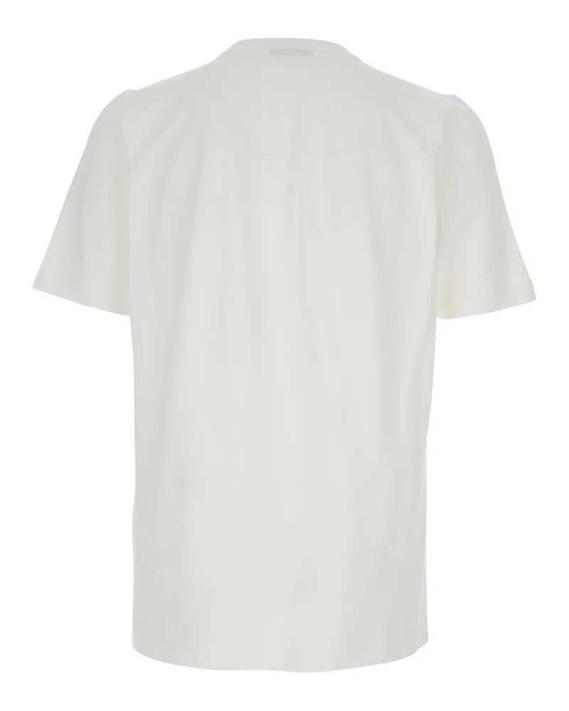 Dsquared2 Logo-Embroidered Cotton T-Shirt — White White